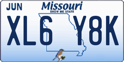 MO license plate XL6Y8K
