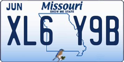 MO license plate XL6Y9B