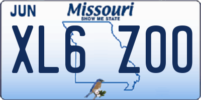 MO license plate XL6Z0O