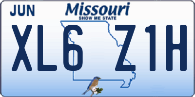 MO license plate XL6Z1H
