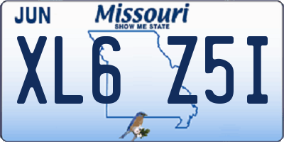 MO license plate XL6Z5I