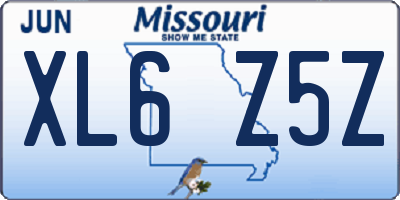 MO license plate XL6Z5Z