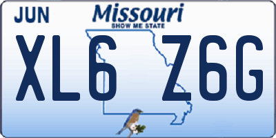 MO license plate XL6Z6G