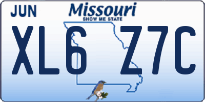 MO license plate XL6Z7C