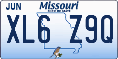 MO license plate XL6Z9Q