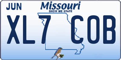 MO license plate XL7C0B