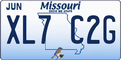 MO license plate XL7C2G