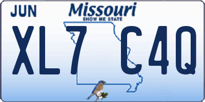 MO license plate XL7C4Q