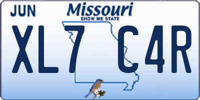 MO license plate XL7C4R