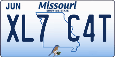 MO license plate XL7C4T
