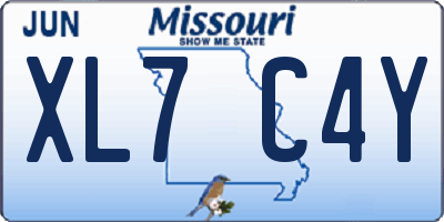 MO license plate XL7C4Y
