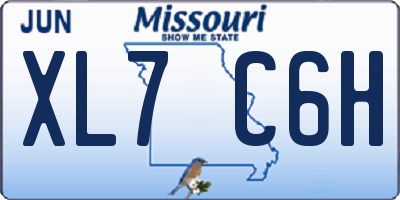 MO license plate XL7C6H