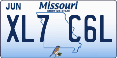 MO license plate XL7C6L
