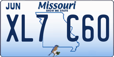 MO license plate XL7C6O