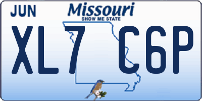MO license plate XL7C6P