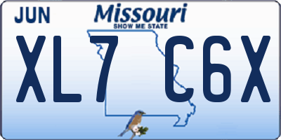 MO license plate XL7C6X