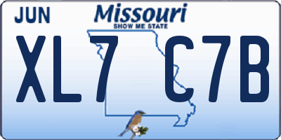 MO license plate XL7C7B