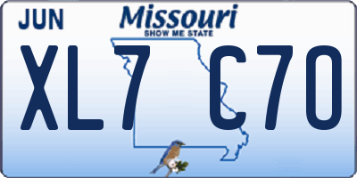 MO license plate XL7C7O