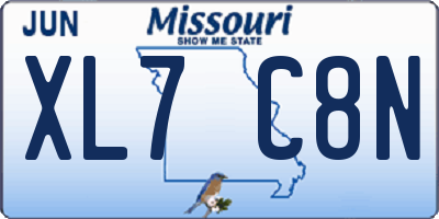 MO license plate XL7C8N