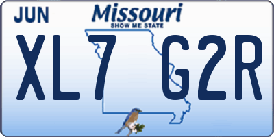 MO license plate XL7G2R