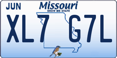 MO license plate XL7G7L