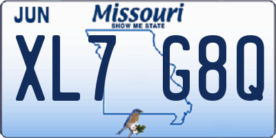 MO license plate XL7G8Q