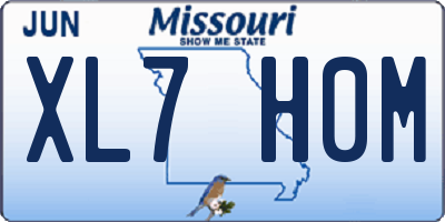 MO license plate XL7H0M