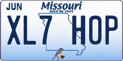 MO license plate XL7H0P
