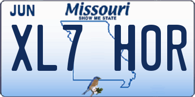 MO license plate XL7H0R