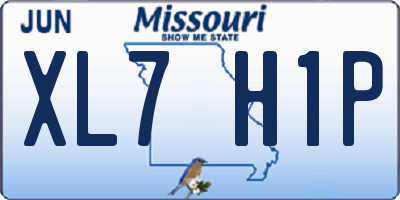 MO license plate XL7H1P
