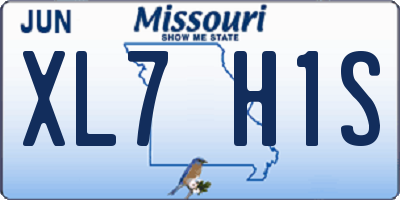 MO license plate XL7H1S