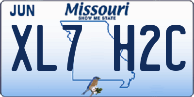 MO license plate XL7H2C