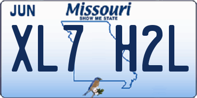 MO license plate XL7H2L