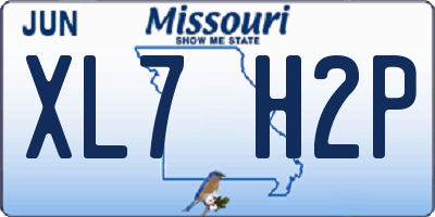 MO license plate XL7H2P