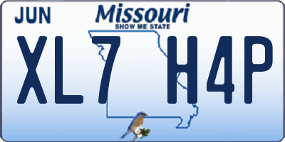 MO license plate XL7H4P