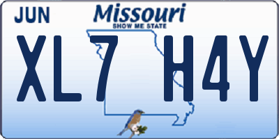 MO license plate XL7H4Y