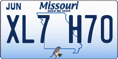MO license plate XL7H7O