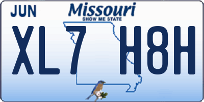 MO license plate XL7H8H