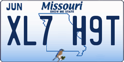 MO license plate XL7H9T