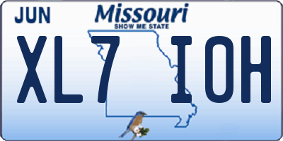 MO license plate XL7I0H