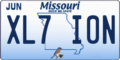 MO license plate XL7I0N