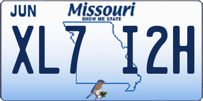 MO license plate XL7I2H