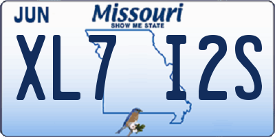MO license plate XL7I2S