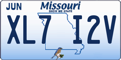 MO license plate XL7I2V