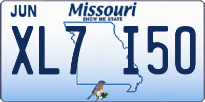 MO license plate XL7I5O