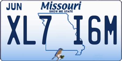 MO license plate XL7I6M
