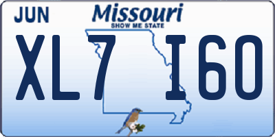 MO license plate XL7I6O