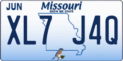 MO license plate XL7J4Q