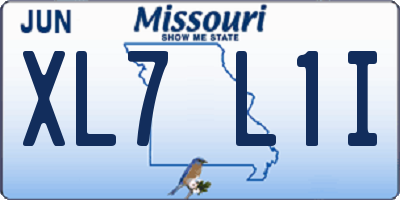 MO license plate XL7L1I