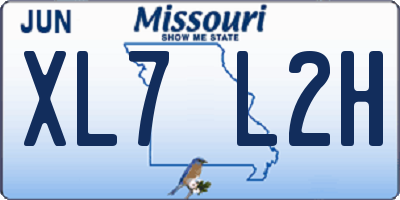 MO license plate XL7L2H